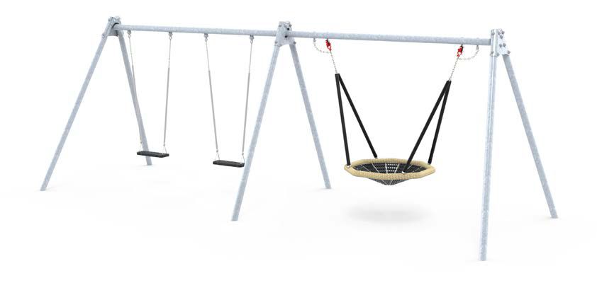 Ledon Originals Metallschaukelgestell 2 Sitze/1 Vogelnest